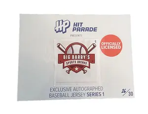 Big Barry's Sports Breaks and Hit Parade Autographed AUTHENTIC Baseball Jersey