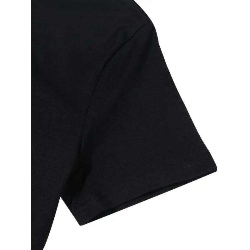 1pc Women's Powerline 95 Tour Graphic T-Shirt - Retro 90s Vintage Design with Lightning Bolt & Stand Out Tour '95 Print, Black Casual Tee, Machine Washable, Perfect Gift for Nostalgic Music Fans