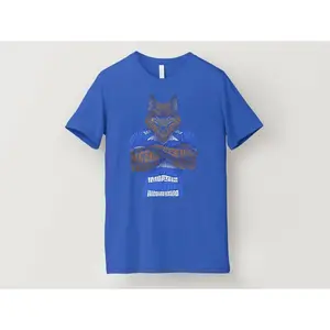 Cruzeiro Wolf Graphic T-Shirt: Distressed Emblem, Punk Rock Style