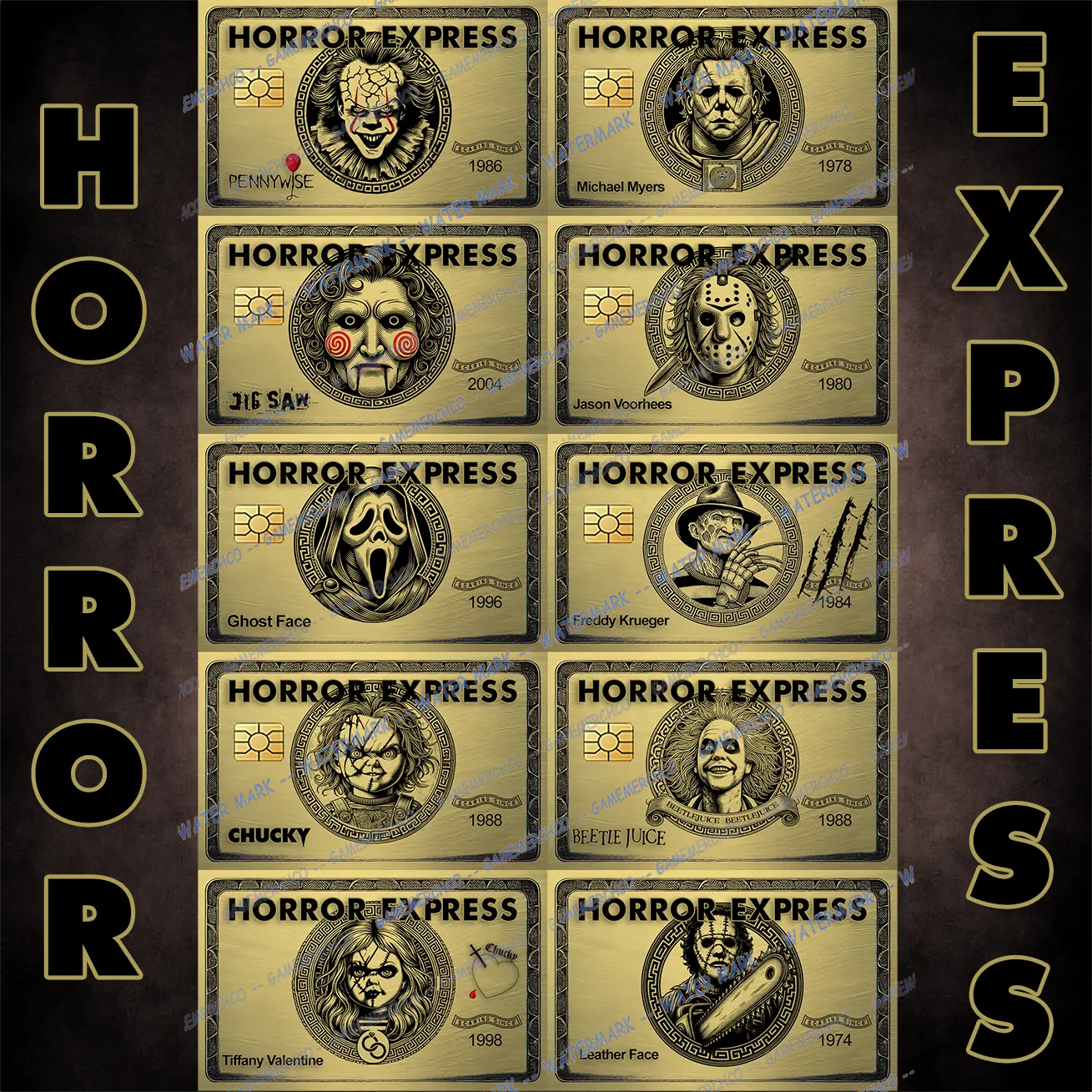 Horror Express Custom Credit Card Cover Halloween holiday Pop Culture Vinyl Skin Stickers