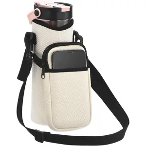Water Bottle Carrier Bag, Neoprene Insulated Water Bottle Sleeve Tumbler Cup Holder Bag