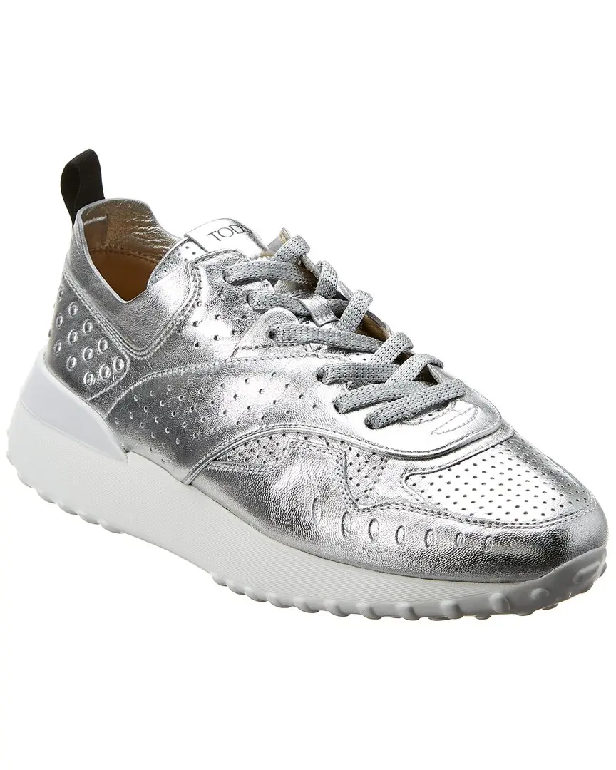 TODs Metallic Leather Sneaker