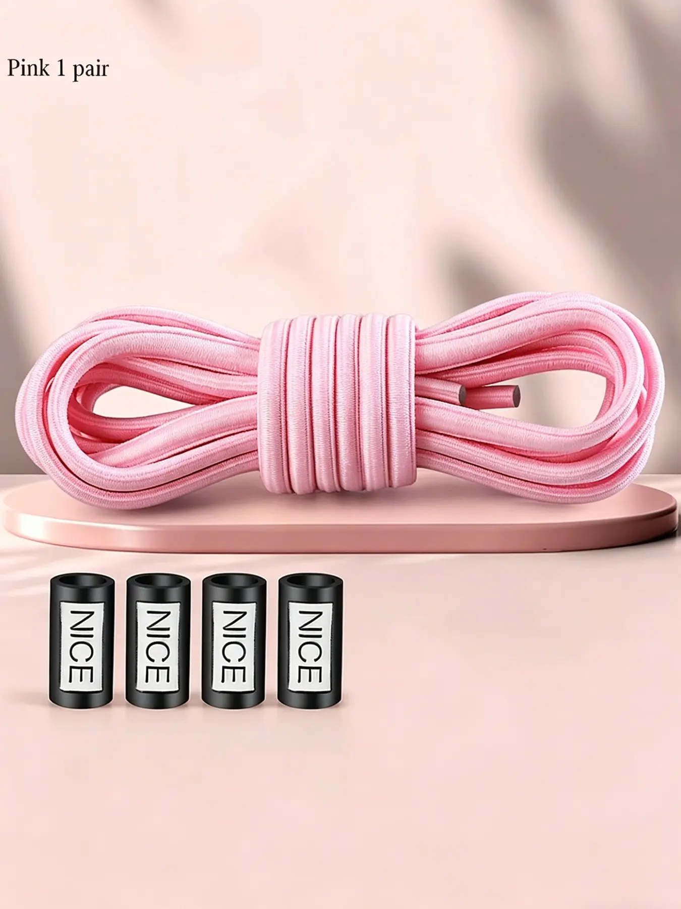 1/2 Pairs Lazy No-Tie Thick Shoelaces, Men's Elastic Laces for Leather Shoes, Casual Round Shoelace Ropes, Comfortable and Durable, Shoe Strings for Sneakers, Footwear Lace, Thick Laces Design