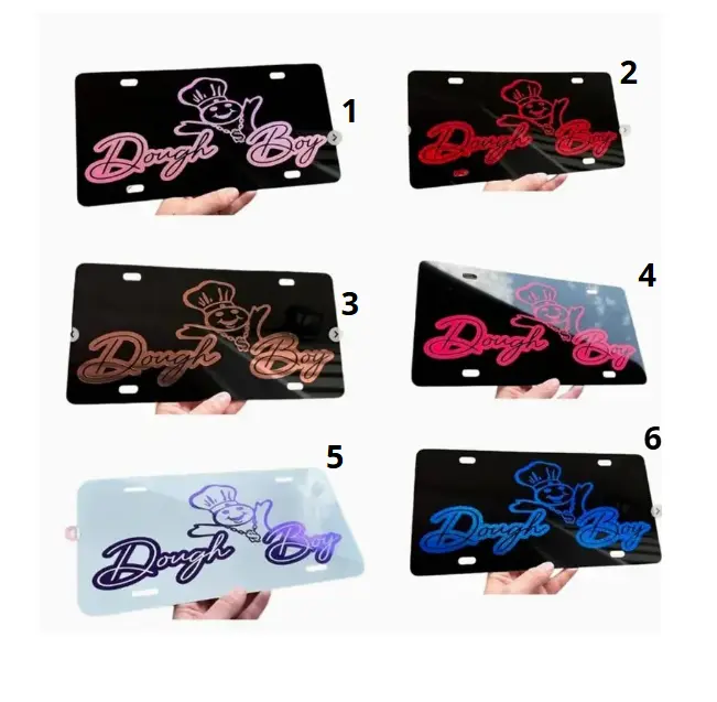 Dough Boy Customized Aluminum License Plate - 12x6 in Car Accessories for Cars/Trucks, Pre-Drilled Holes Front Tag & Novelty Exterior Decor (Multiple Options)