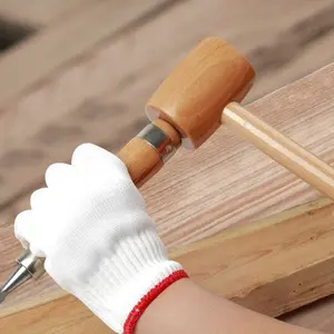 Wood Mallet for Woodworking 15 Inch Solid Beech Wood Hammer with Ergonomic Handle Ideal for DIY Carpentry Installation Carving and Soft Surface Protection Mini Wooden Crab Cracking