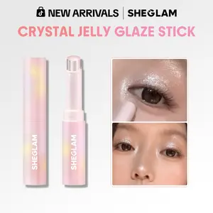 SHEGLAM Crystal Jelly Glaze Stick-Starlit Silver Multi-Use Single Eyeshadow Stick Glitter Shimmer Long-Lasting High Pigment-Effortlessbeauty- Coachella-mothersdaygift