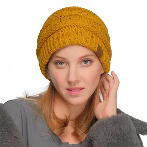C.C Cozy Cable Knit Confetti Hat for Women - A Playful and Textured Winter Accessory with Vibrant Accents beanie hat beanies