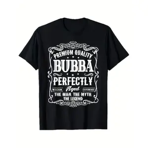Vintage Bubba Fathers Day Grandpa Gift Men'S T-Shirt Same Style for Men And Women 2025 Summer Short-Sleeved Printed T-Shirt Pure