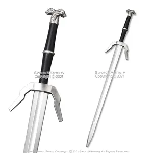 FOAM Geralt High Density Fantasy Steel Silver Long Sword Cosplay Costume