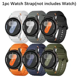 No Gaps 20mm Straps for SamSung Galaxy Watch 7/6/5/4 FE 5 Pro Band Silicone Bracelet Smart Watch Strap for Galaxy Watch FE 4 6 classic 47mm 43mm