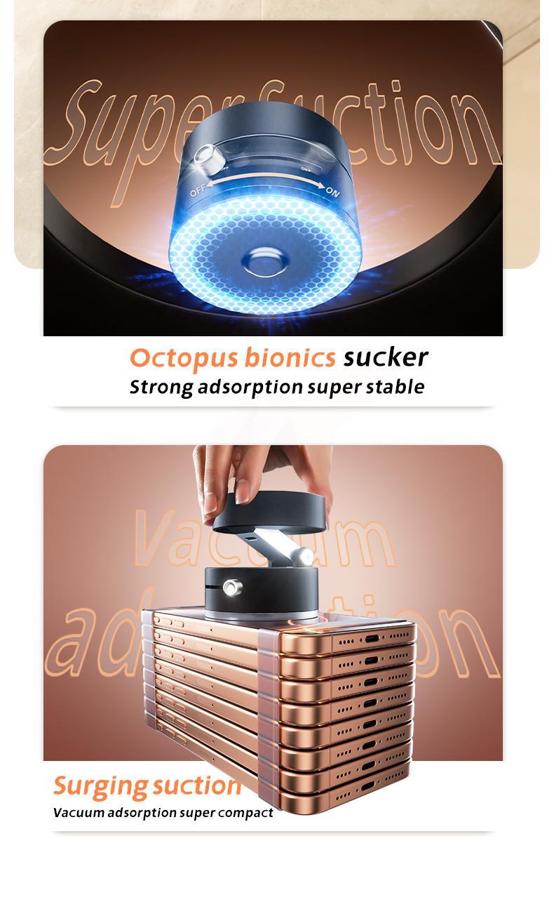 Multifunctional Strong Magnetic Vacuum Magnetic Mobile Phone Holder - Strong Magnet, Foldable, Portable, Multi-Scene Use