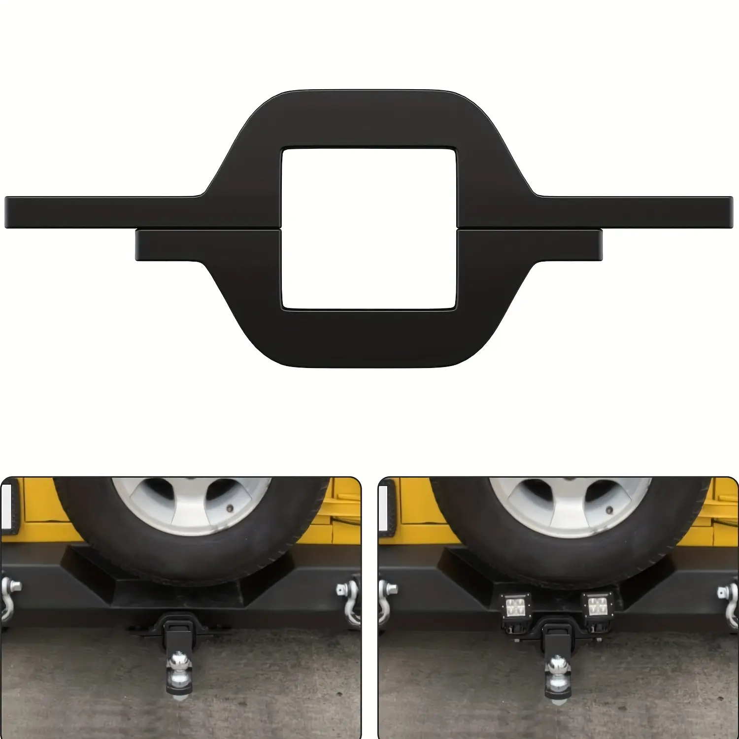 2.5 inch Towing Hitch Receiver Mount Bracket for Truck Trailer RV SUV Pick Up fit Dual LED Work Light Reverse Rear Back Up Off Road Lights(Towing Hitch Receiver Mount Bracket) Without Light