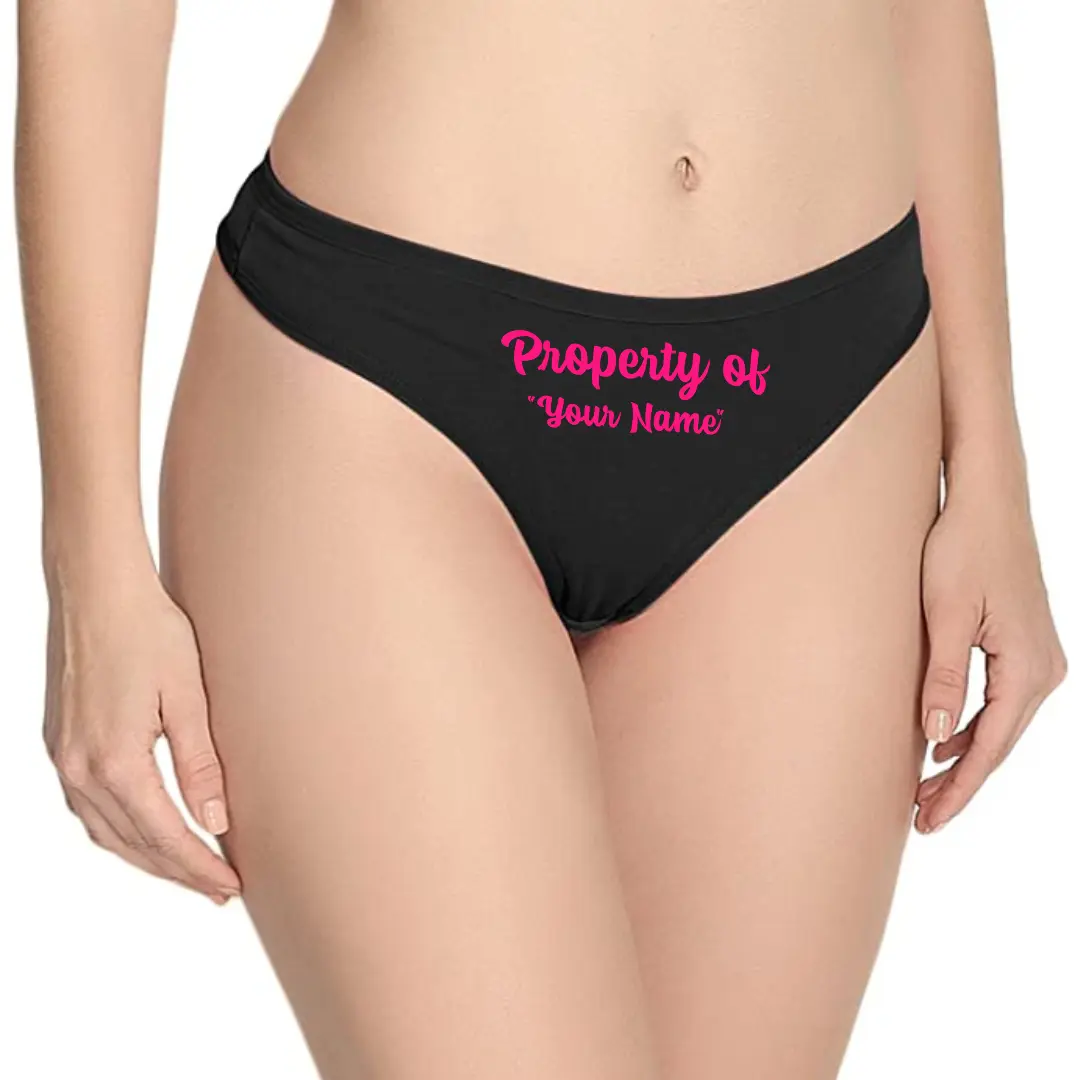 Women's Personalized Soft Fabric Thong Panties