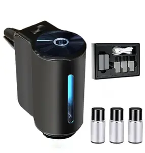 Car Aroma Diffuser. Smart Car Air Freshener with ThreeAdjustable Concentration ScentLevels, Portable Waterless CarDiffuser Air Freshener CarAromatherapy Diffuser, 3*10MLNatural Perfume