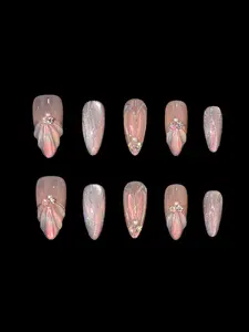 Aura Nails Alluring Mermaid Almond Press-On Nails - 10 Pc Set