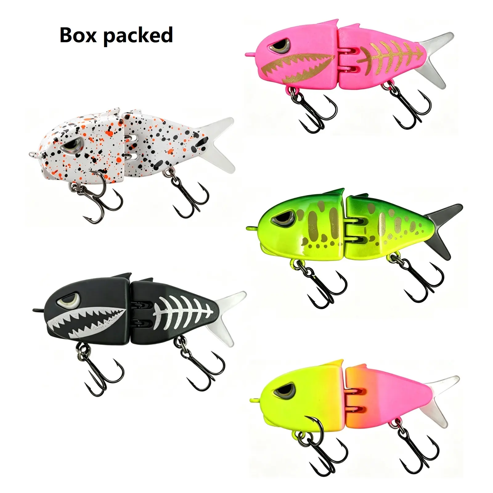 5pcs Mini Glide Bait for Bass Fishing,0.23oz Multi Jointed Swimbait,Artificial Fishing Lure Slow Sinking Fishing Lure,Freshwater Saltwater Wobbler for Amazing Fishing Gear Gifts for Family