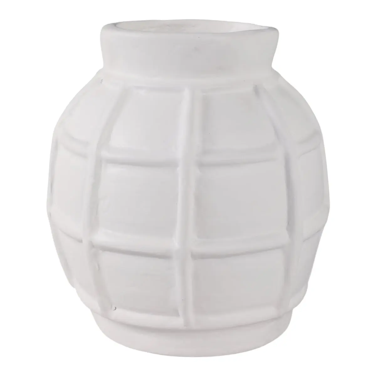 212 MAIN White 11x11 in. Paper Mache Windowpane Decorative Vase - Modern Home Decor Accent for Wall Display, Artistic Elegant Dried Flower Vase, Decorative Vases