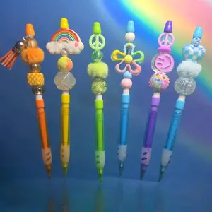 Colorful Beaded Mechanical Pencils with Fun Designs and Assorted Colors for Kids and Adults