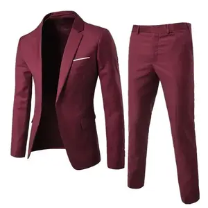 2025 men's suits two piece business suits for men small suits for men slim fit best man groom wedding dress  Gamis Black