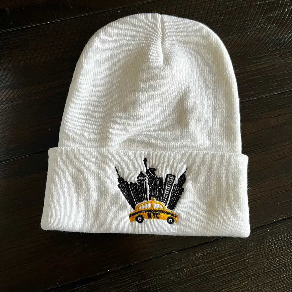 New York embroidered beanie