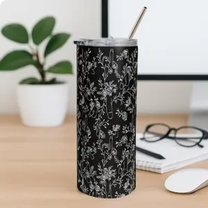 Floral Willy Pattern Tumbler, Sassy NSFW Skinny Tumbler, Funny Gift for Friends Roommates, Sarcastic Adult Cup, Best Gift for Husband Wife Boyfriend Girlfriend  water bottle