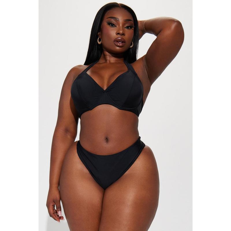 Maui Mix And Match Mid Rise Cheeky Bikini Bottom - Black