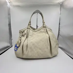 Pre-owned GUCCI white Monogram underarm handbag tote bag hz62463