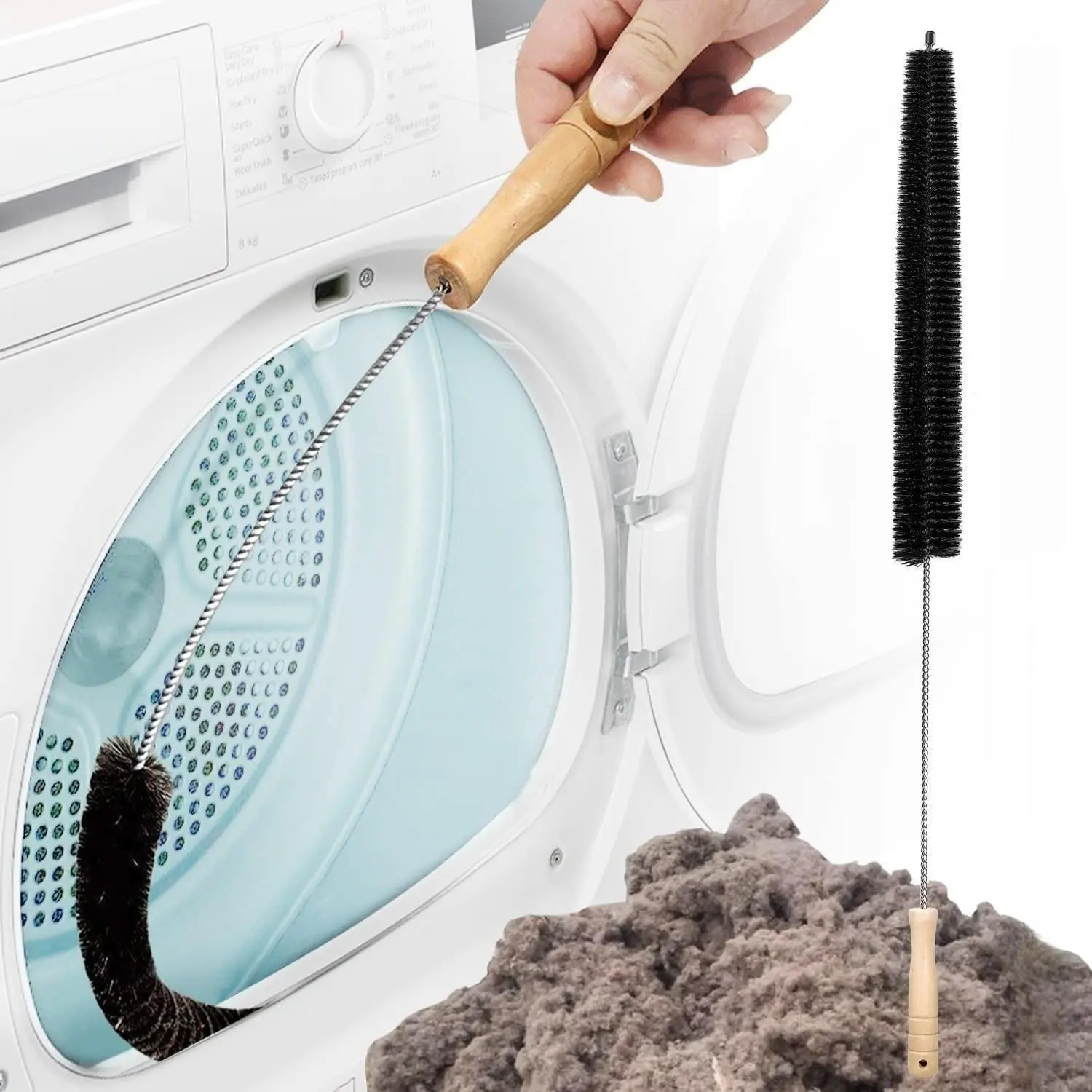 Stainless Steel Dryer Lint Brush, Flexible Bendable Long Dryer Vent Cleaner, Multifunctional Lightweight Home Cleaning Tool for Refrigerator Coil, Gap, Pipe, Tight Spaces, Summer Fathers Day Gift