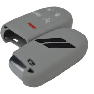 // Slash Silicone Key Fob Cover Case Protector for Dodge Charger Challenger SRT Hornet R/T Dart Durango Journey Replacement Remote Keyless 5 Buttons Key Fob Case Accessories
