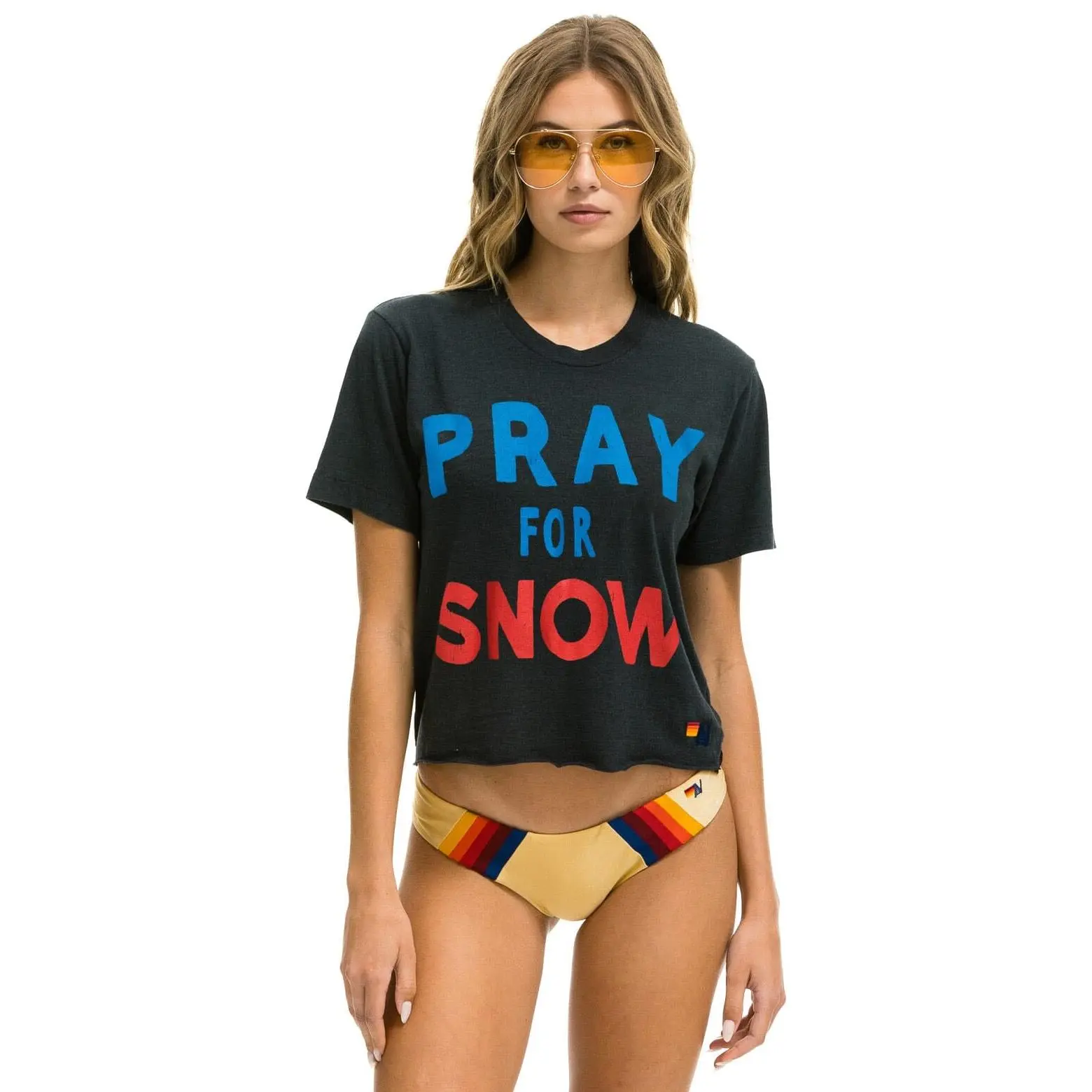 PRAY FOR SNOW BOYFRIEND TEE - CHARCOAL