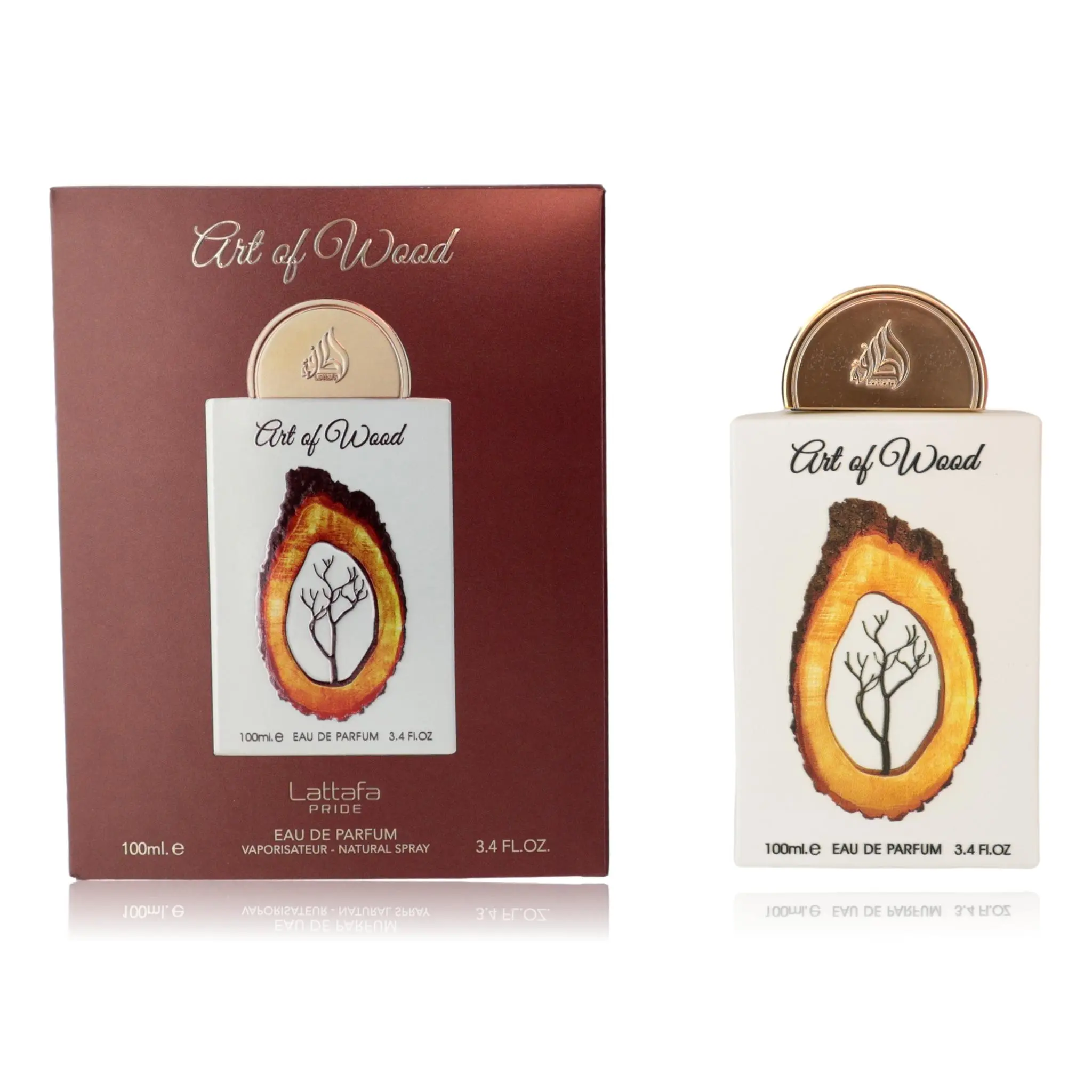 Lattafa Art Of Wood Eau de Parfum, Romantic Floral Musk EDP Spray, 3.4 oz Long-lasting Fragrance for Women for Party, Dating, and Leisure