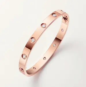 Pre-owned Cartier love bracelet ，small/classic model，10 dias，rose gold