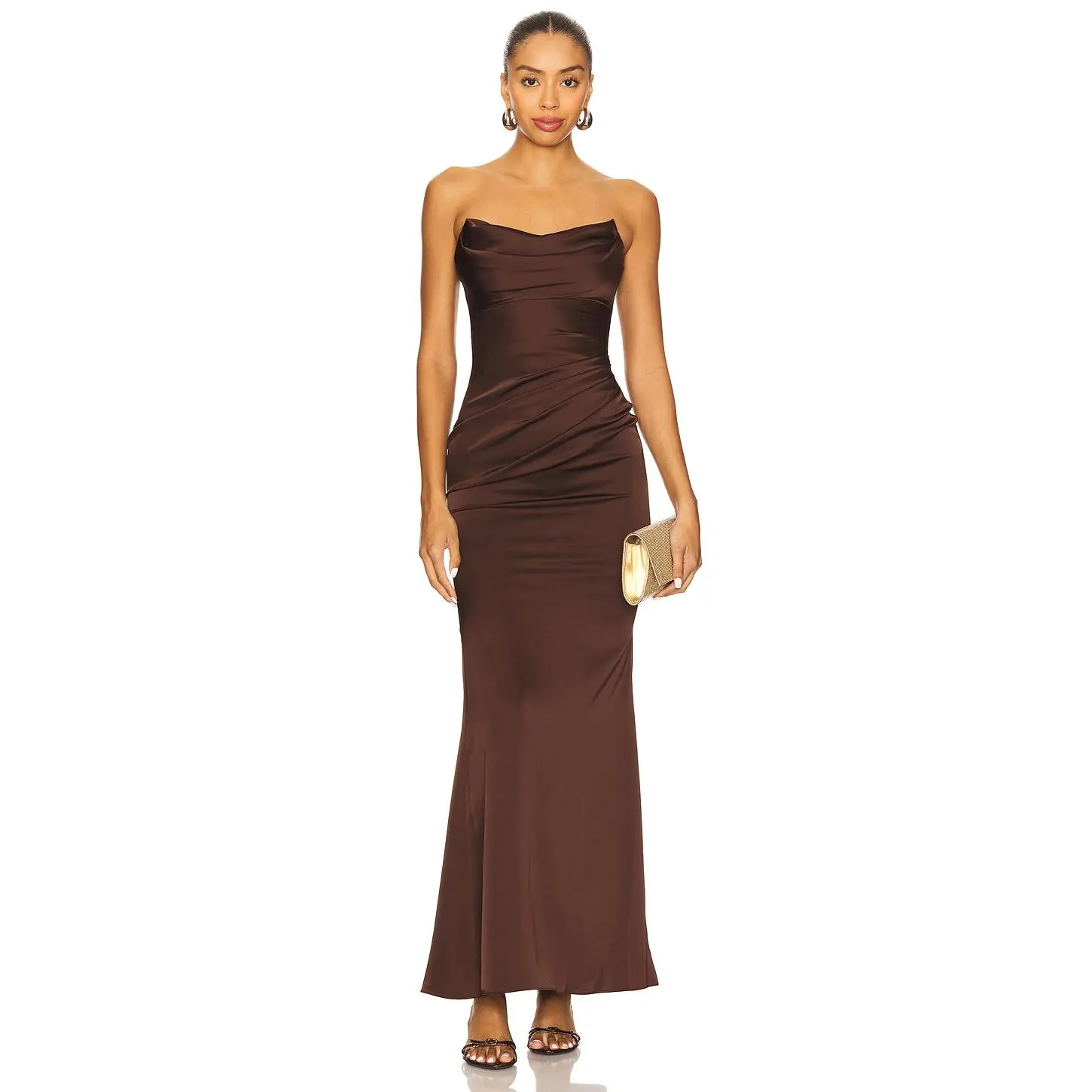 Katie May Taylor Gown in Chocolate Brown