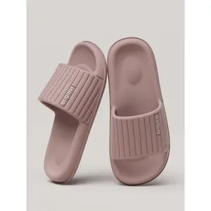 Women's Minimalist Letters Design Slides, Casual Soft Comfortable Home Slippers, Non-slip Lightweight Slippers for Indoor & Outdoor Wear, Walking Shoes, Soft Cushioned Slippers