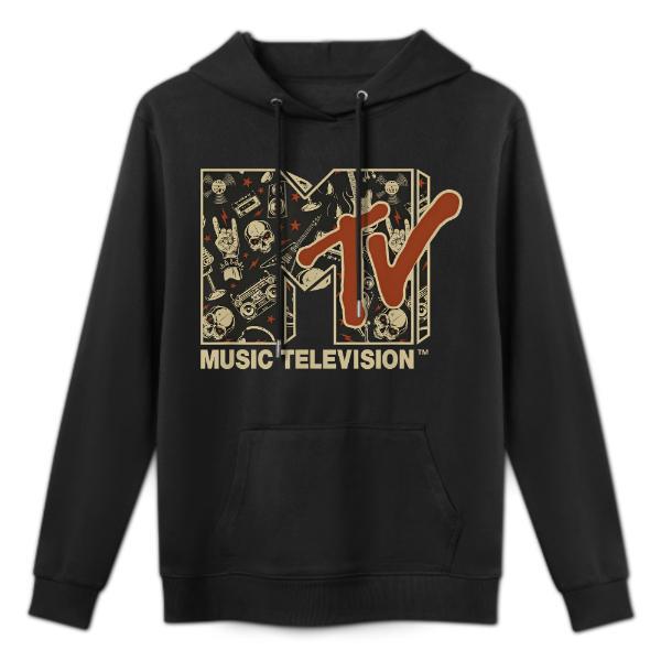 MTV Rock n Roll Music Hard Heavy Metal Skull Guitar Vintage T-Shirt classic cotton tee short sleeve shirt men's graphic tees gifts for him