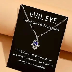 Hand Of Fatima Turkish Lucky Evil EyeThis Turkish-inspired necklace will protect you from any ill fortune with its Hand of Fatima pendant and evil eye motif. With a lucky charm like this, you'll always have good luck on your side.