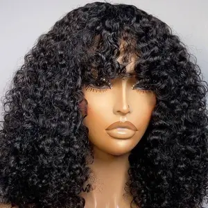 Curly Hair No Lace Natural Wig - Realistic Mannequin with Natural Color, Easy to Style & Maintain