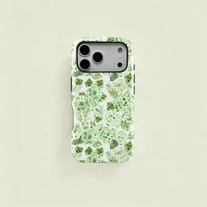 Mint Green Hydrangea Girly Aesthetic Summer Spring Flowers Fashion Cute Phone Case with Durable, Shock Absorbing and Stylish Design. Compatible with Iphone 11, 12, 13, 14, 15 16 17 Pro Max and Pro Plus Series A creatively designed new phone case, perfect