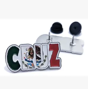 Pin Cruz Pin for Caps Clothing Enamel Badge MTZ Mexican Flag Pin Cruz Mex Flag