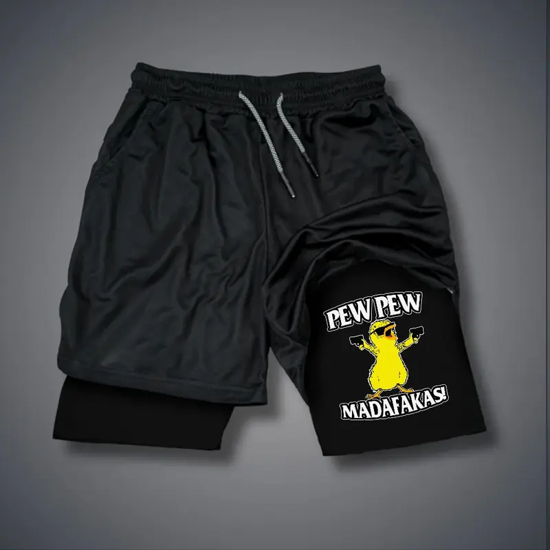 Double-Layer Sports Shorts Graphic Shorts Black Shorts Camo Shorts Streetwear Shorts Men Outfits Men Short Shorts Vacation Outfits Shorts