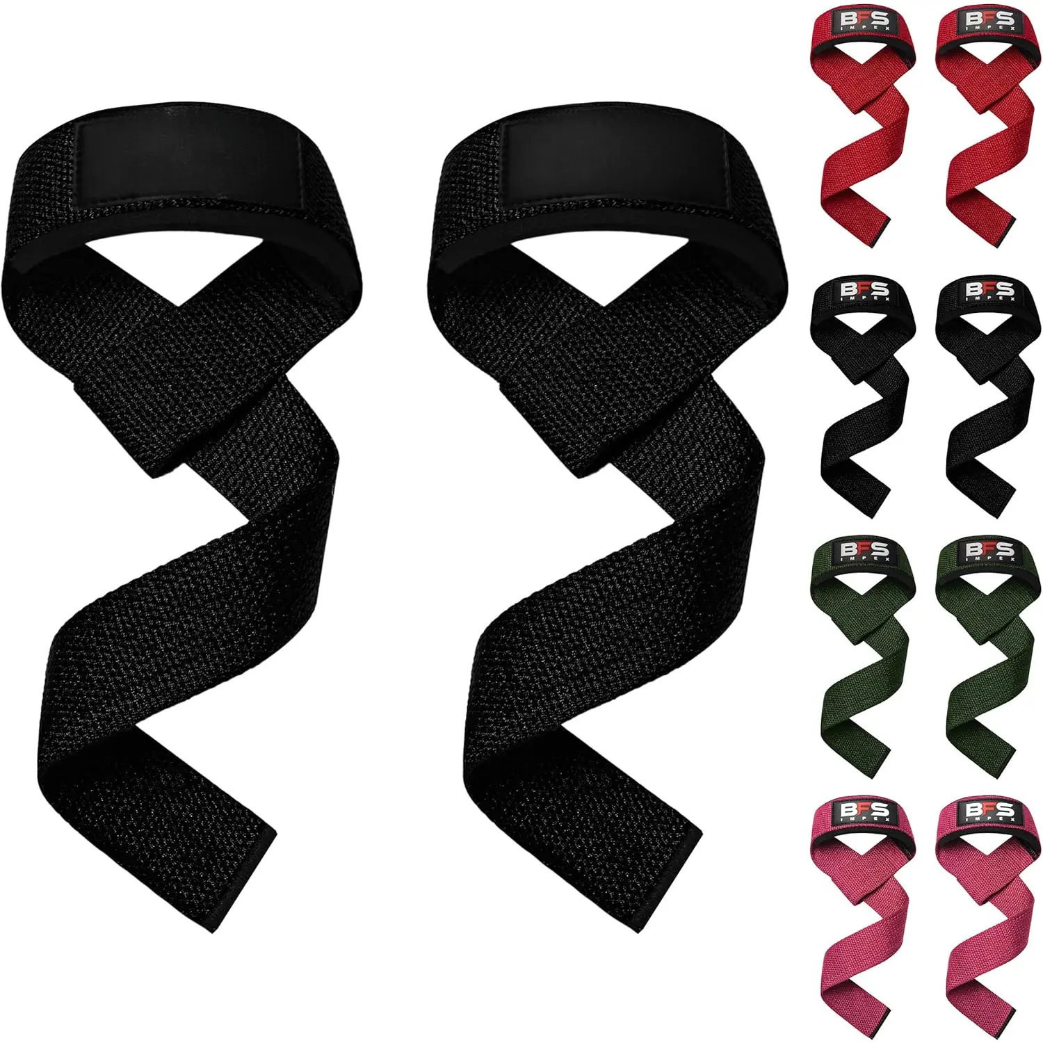 Lifting Straps for Weightlifting, Weightlifting Cotton Straps with Neoprene Padding for Men women Gym Wrist Straps for Bodybuilding powerlifting, Strength  and Deadlifting