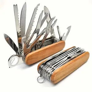 Ultimate multi-functional tool set, including folding knife, screwdriver, bottle opener, scissors and pliers, suitable for camping, emergency situations and daily use. It is the perfect gift for men's birthdays, Halloween, Christmas and parties.
