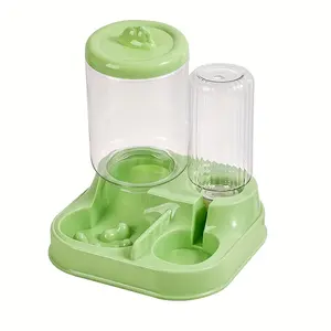 2-In-1 Large Capacity Automatic Cat Food Bowl with Waterer, Durable Plastic, Indoor Pet Feeding Set, Ideal Gift for Holidays