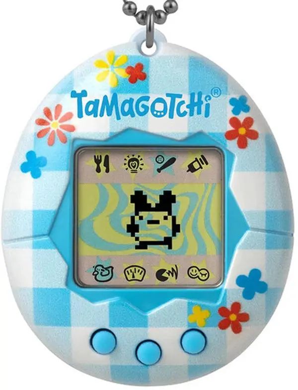 Tamagotchi - Original - Gen2 Flower Gingham (Updated Logo)  [COLLECTIBLES] Collectible, Interactive Game