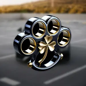 1PC  Irish Finger Tiger Car Sticker Is Waterproof  Sun-protected and Durable  Suitable for Cars  Triangular Windows  Motorcycles  Laptops  Metal Four-finger Copper Sets  Design  Decorative Stickers  The Best Christmas Gift