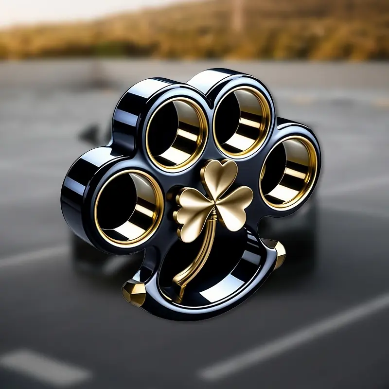 1PC  Irish Finger Tiger Car Sticker Is Waterproof  Sun-protected and Durable  Suitable for Cars  Triangular Windows  Motorcycles  Laptops  Metal Four-finger Copper Sets  Design  Decorative Stickers  The Best Christmas Gift
