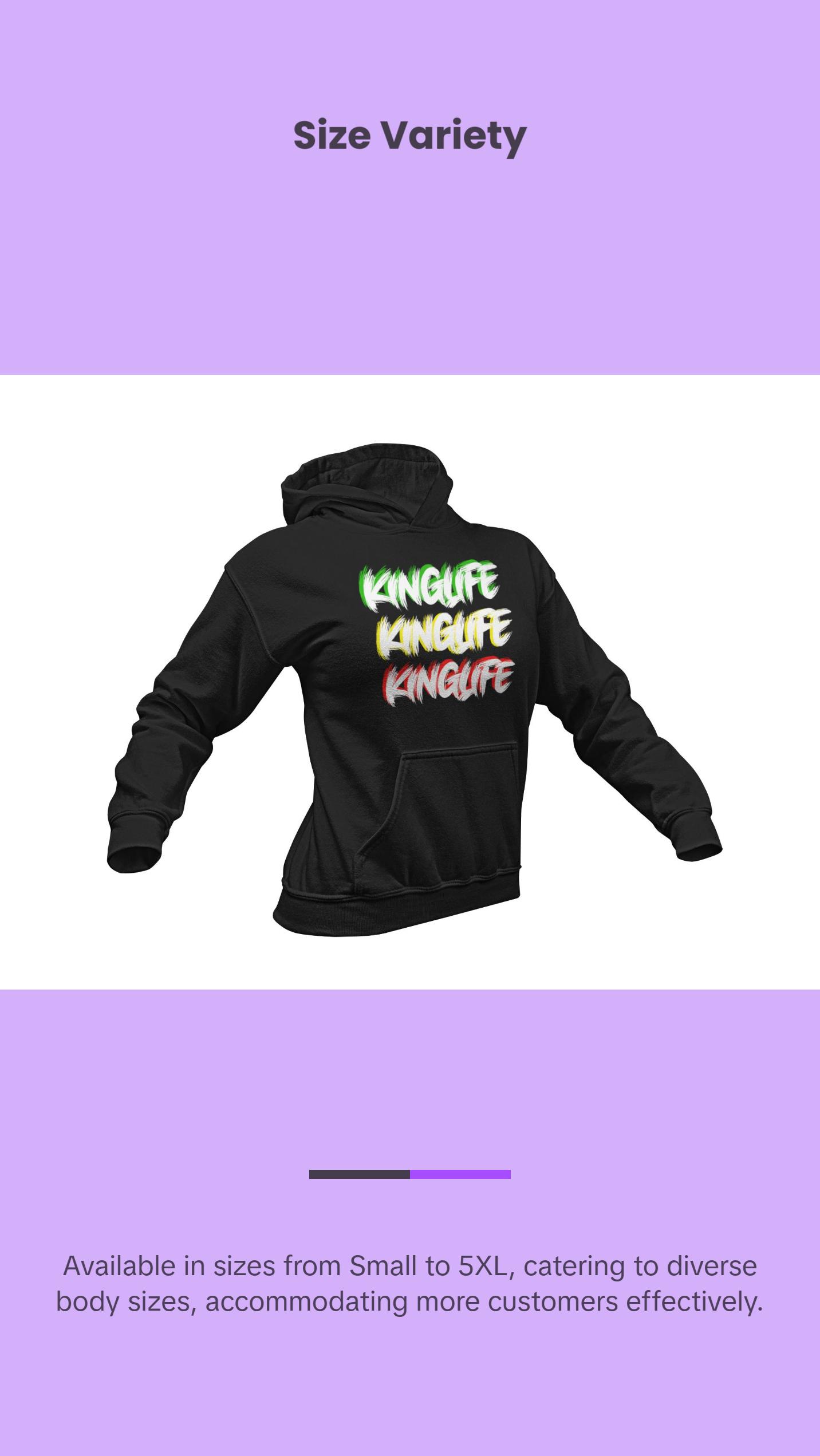 Kinglife Rasta Graphic Hoodie | Unisex Cotton-Blend Pullover | Streetwear Sweatshirt with Back Print