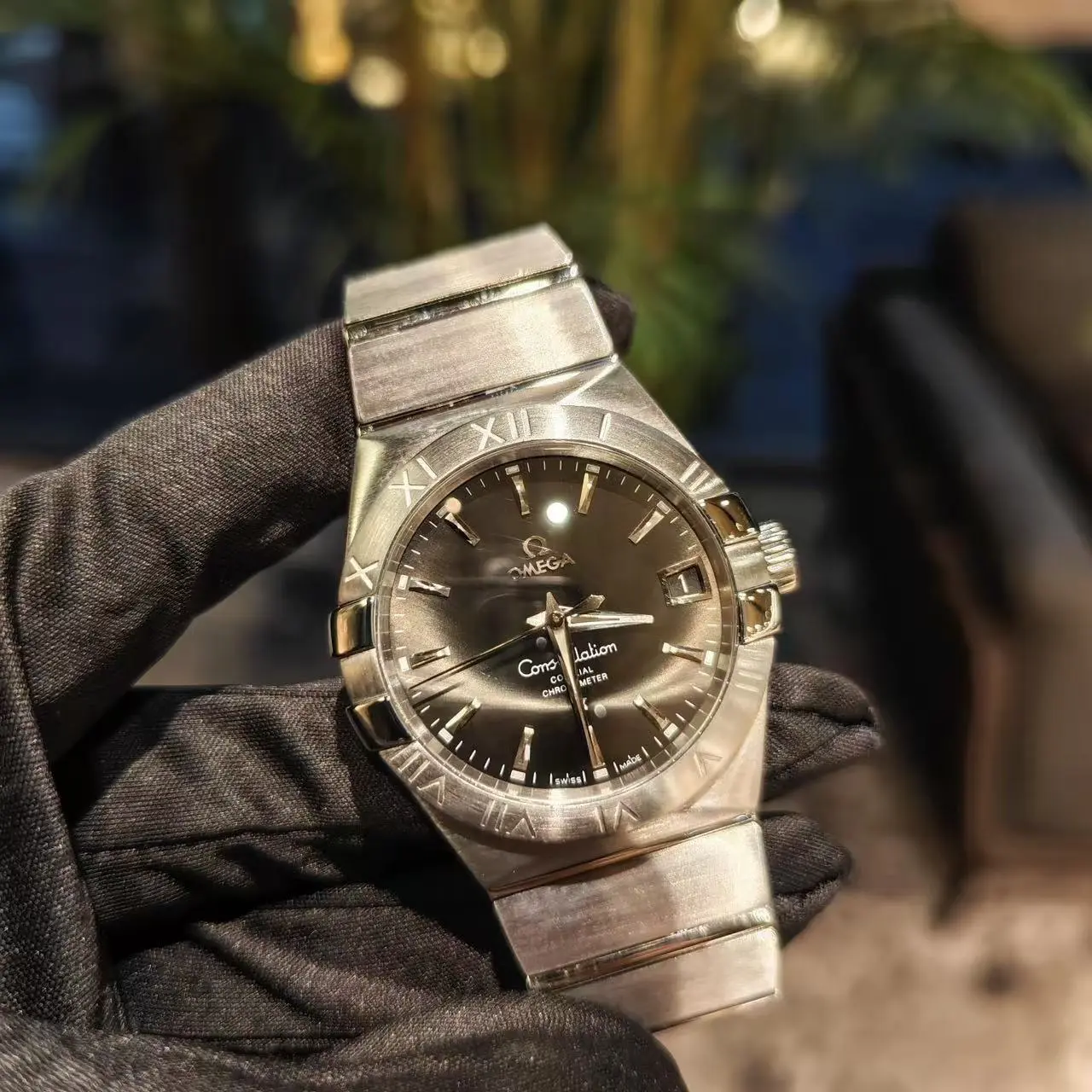Pre-owned Omega Constellation  Stainless Steel  Luxury Watch ref:123.10.38.21.06.001
