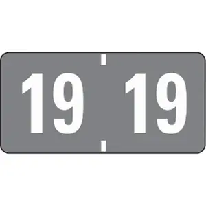 212 MAIN Gray End-Tab Laminate-Coated Rectangular Wraparound Bar Labels (Scored Height, 0.25 lbs, 500 Per Roll) - Easy to Use for End-Tab Systems & Workplace, Replacement for Smead Manufacturing Etyj 2019 Model