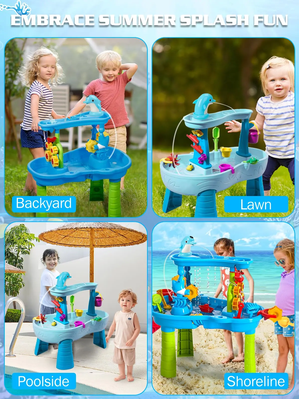 Dolphin Water Table Pump with Magnetic Base No Drill 3H Runtime